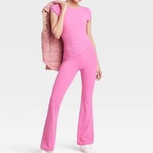 JoyLab Pink Moisture-Wicking Bodysuit Jumpsuit